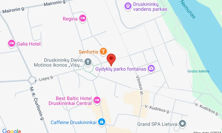 Laisvės a. 27 (šalia mažosios IKI parduotuvės), Druskininkai žemėlapis