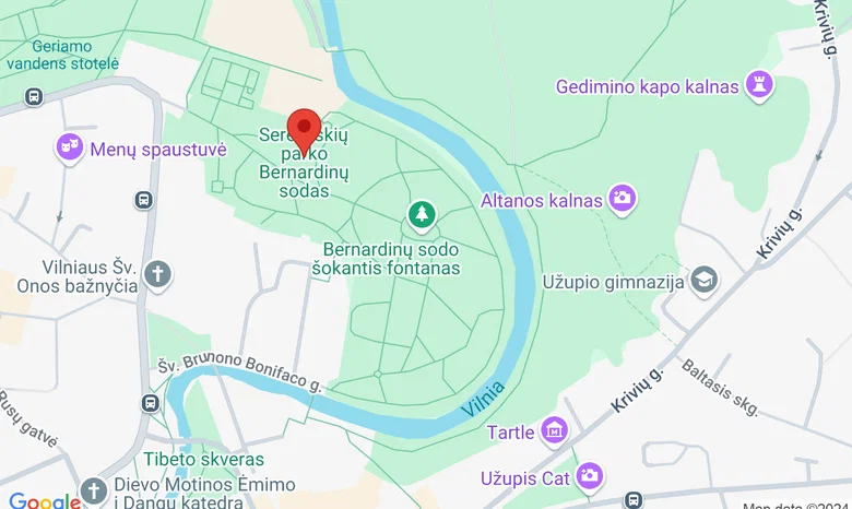 Bernardinų Sodo petankės aikštelė žemėlapis
