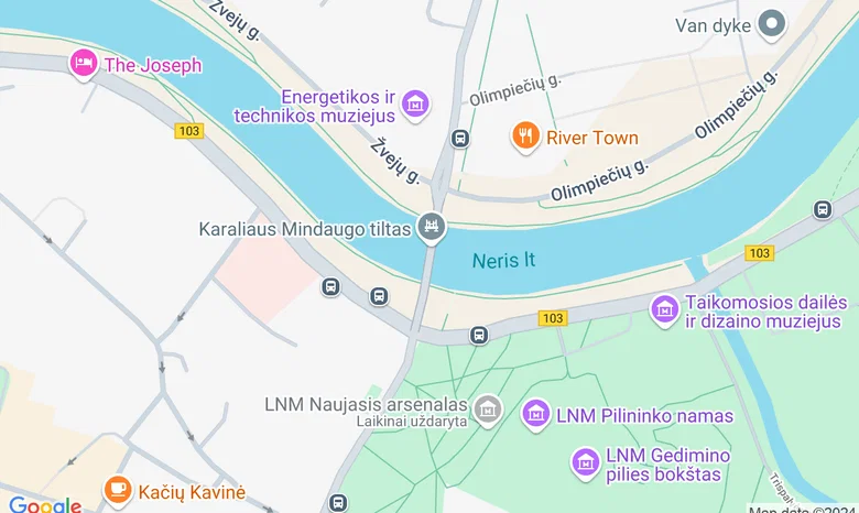 Neries krantinė žemėlapis