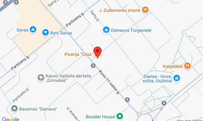 Čilas picerija žemėlapis