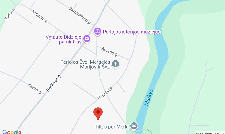 Perlojos miestelis žemėlapis