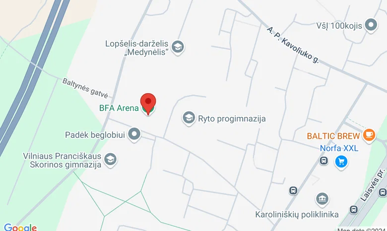 BFA Arena žemėlapis