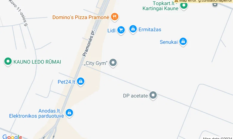 Sporto klubas "City Gym" žemėlapis