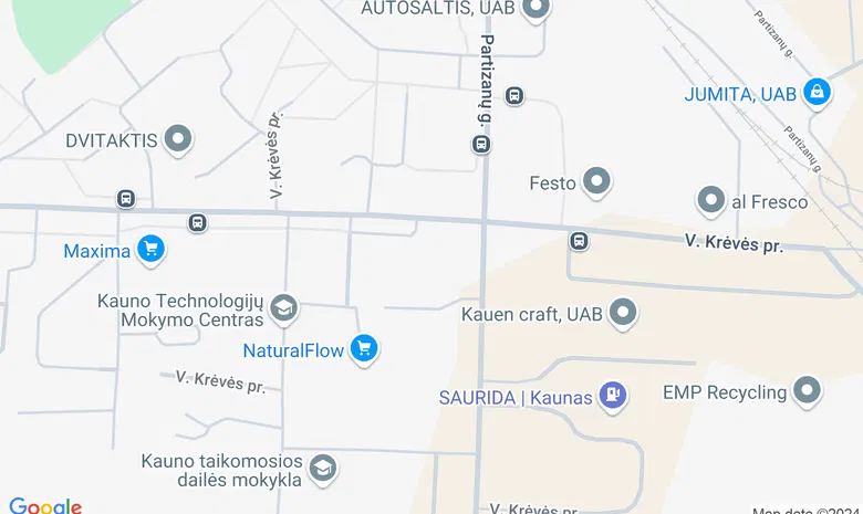 Kauno statybininkų rengimo centro (SRC) aikštelė žemėlapis