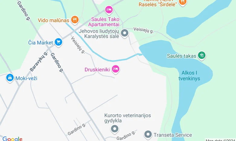 Druskininkų savivaldybės visuomenės sveikatos biuras žemėlapis