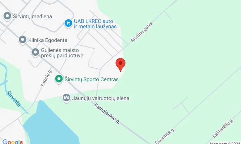 Širvintos, Kalnalaukio g. 28. Dirbtinės dangos aikštė žemėlapis