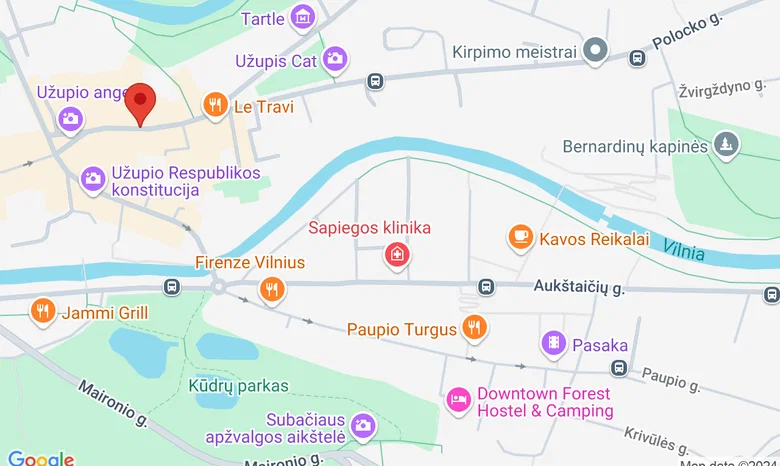 AKTŲ SALĖ, Užupis žemėlapis