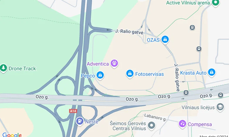 Adventica žemėlapis