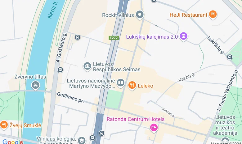 Prie Lietuvos Respublikos Seimo žemėlapis