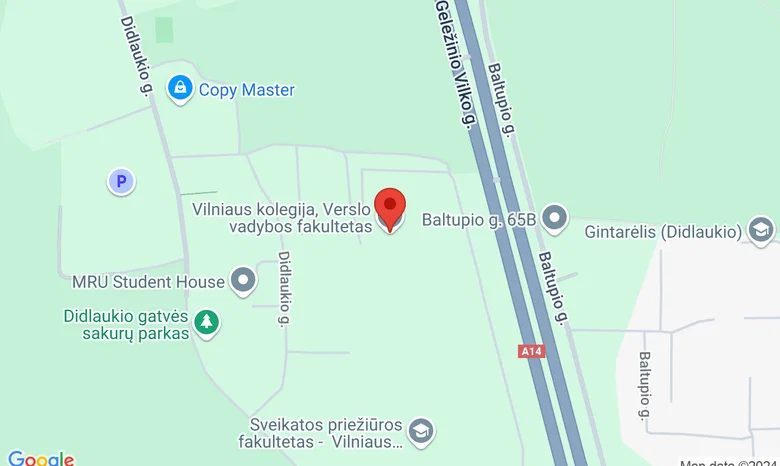 Vilniaus kolegijos Verslo vadybos fakultetas žemėlapis