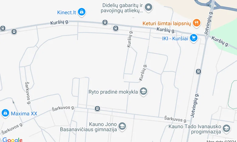 Fluxus Kuršių kiemas žemėlapis