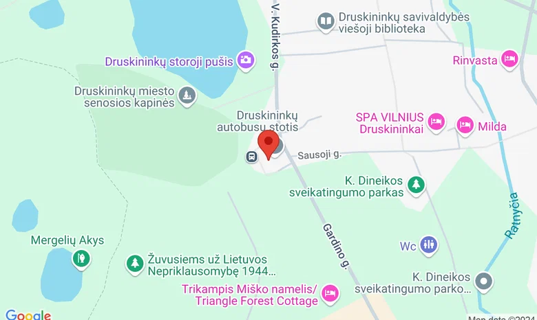 Druskininkų autobusų stotis žemėlapis