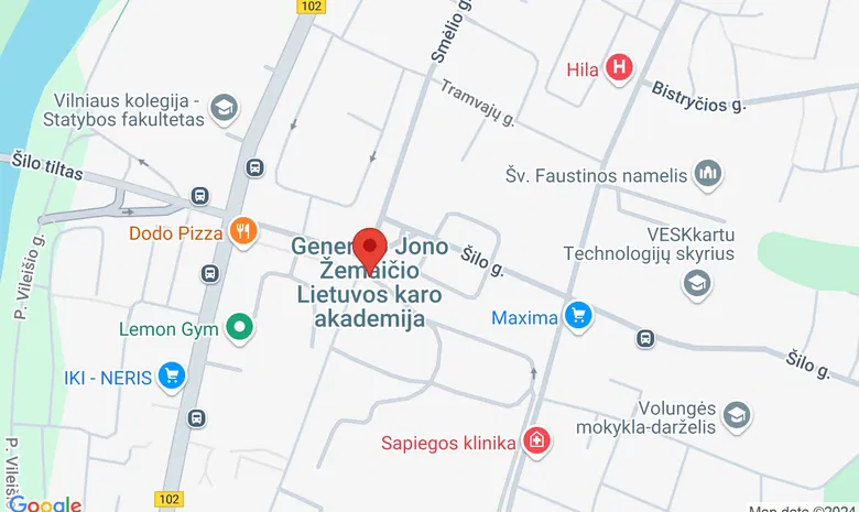 Generolo Jono Žemaičio Lietuvos karo akademija žemėlapis
