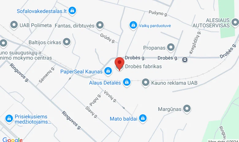 Drobės fabrikas žemėlapis