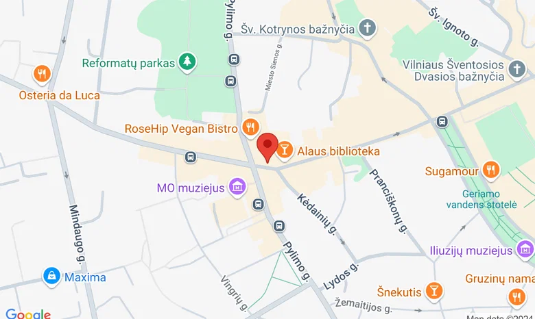 Vintaž vyno baras žemėlapis