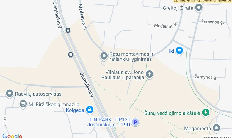 Šv. Jono Pauliaus II parapija žemėlapis