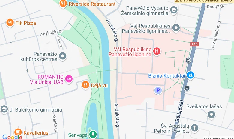 Jaunimo Sodas žemėlapis