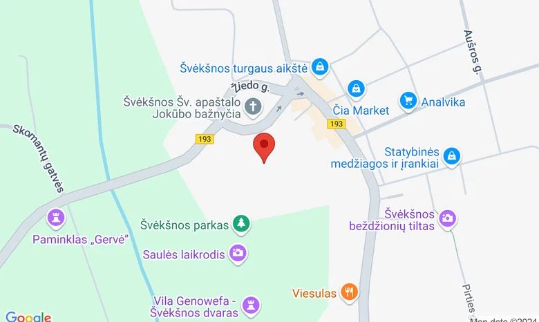Švėkšnos muziejus žemėlapis