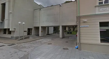 Šv. Jurgio kankinio ir Švč. Mergelės Marijos Snieginės (Pergalingosios) bažnyčia, prie įėjimo į ansamblio kiemelį iš Kudirkos aikštės pusės