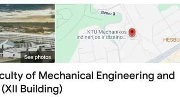 154 auditorija, KTU Mechanikos inžinerijos ir dizaino fakultetas