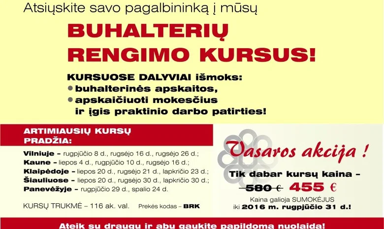 Buhalterių rengimo kursai