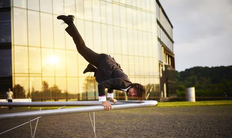 AcroYoga in a Tie