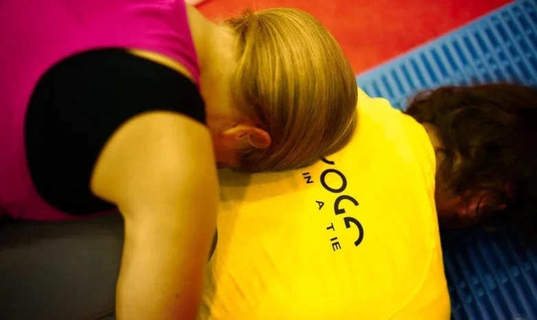 AcroYoga in a Tie