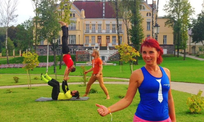 AcroYoga in a Tie